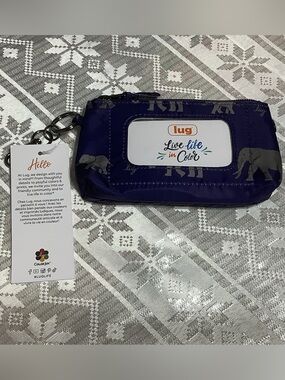 Lug Metro XL Pouch with Key Chain Elephant Purple